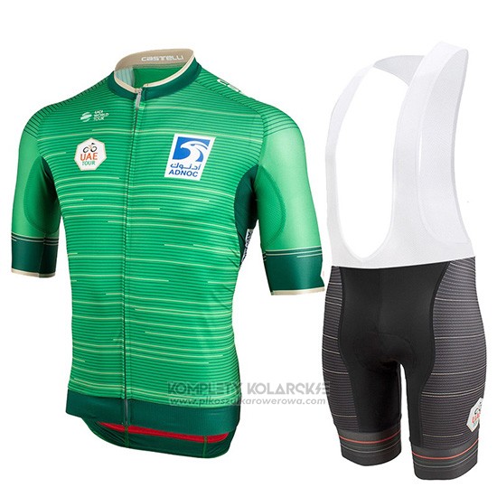 2019 Rowerowa Castelli Uae Tour Zielony Krotkie Rekawy i Kombinezon